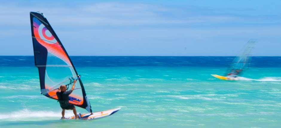 Windsurf em Flag Beach Corralejo + Spot de windsurf de Fuerteventura 